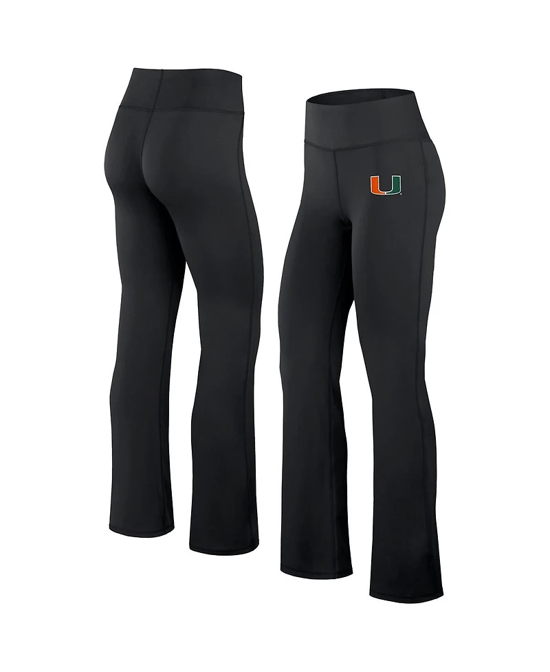 Fanatics Women's Black Miami Hurricanes Training Camp Maxed Out Flare Leggings