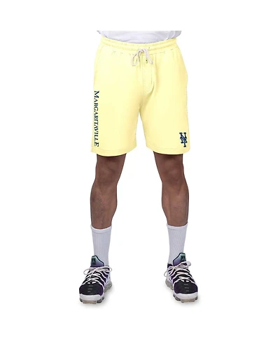 Margaritaville Men's Yellow New York Mets Peached French Terry Shorts