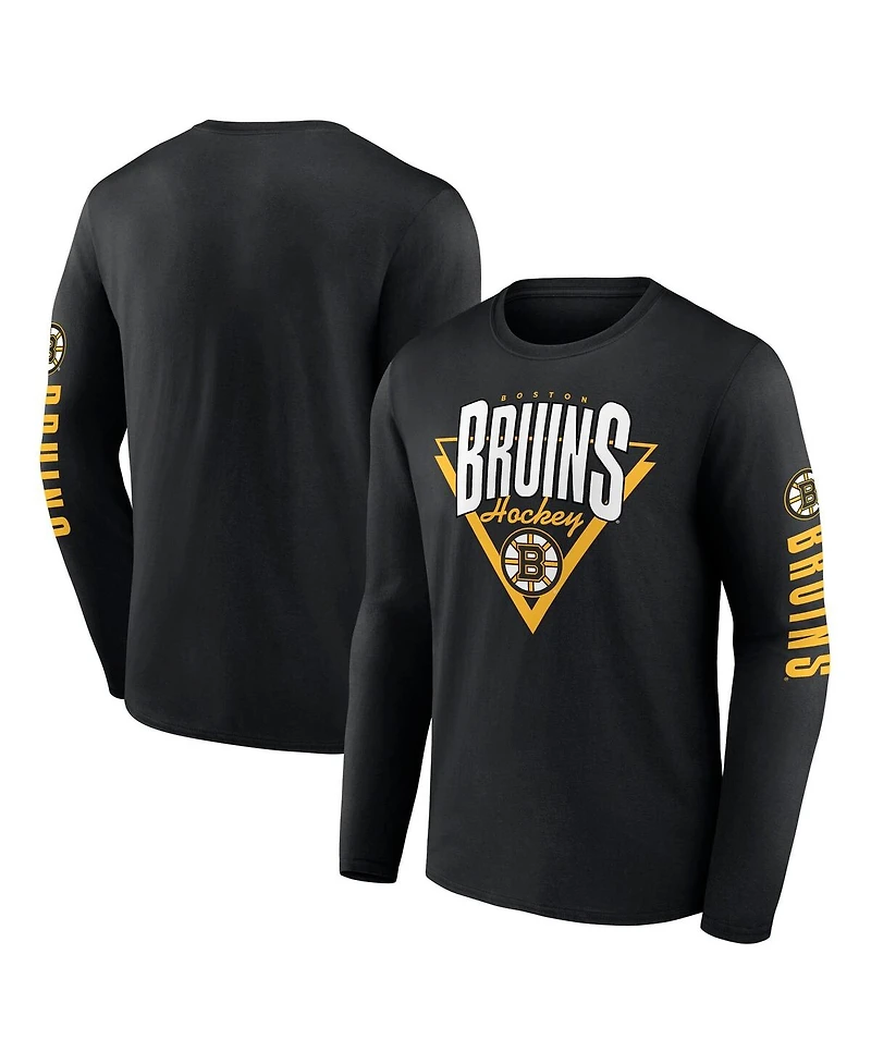 Fanatics Men's Black Boston Bruins Headline Long Sleeve T-Shirt