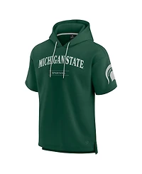 Fanatics Men's Green Michigan State Spartans Ready Short Sleeve Pullover Hoodie
