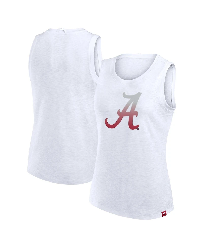 Fanatics Women's White Alabama Crimson Tide Activate Slub Tank Top