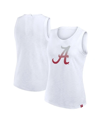Fanatics Women's White Alabama Crimson Tide Activate Slub Tank Top