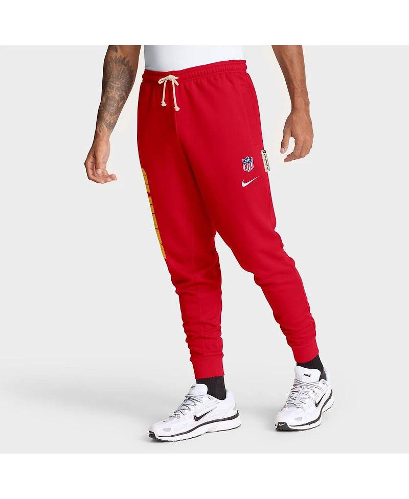 Nike Men's Red Kansas City Chiefs Sideline Ground Game Performance Taper Pants