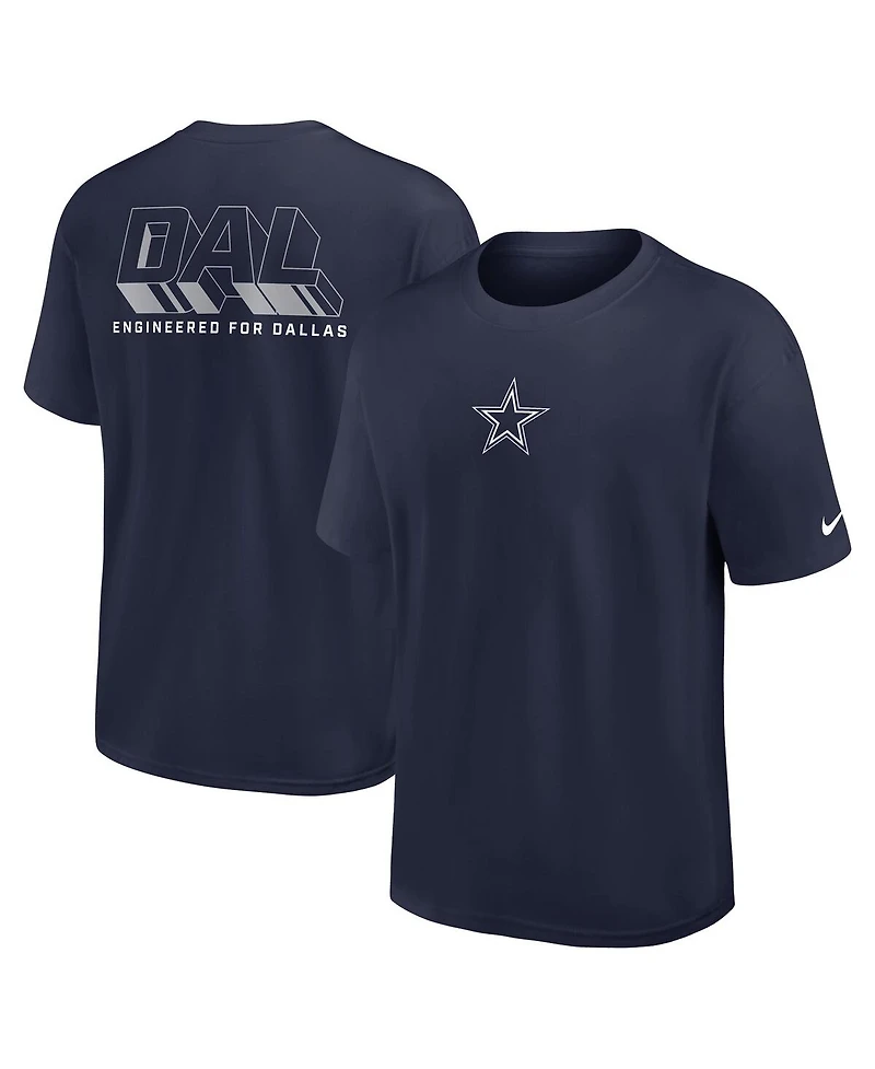 Nike Men's Navy Dallas Cowboys Dominate the Game Essential Max90 T-Shirt