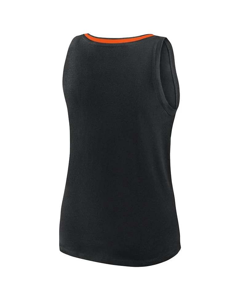 Logo Athletic Women's Black Baltimore Orioles Stellar Win V-Neck Tank Top