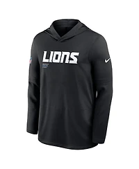 Nike Men's Detroit Lions Sideline Pure Fury Performance Long Sleeve Hoodie T-Shirt