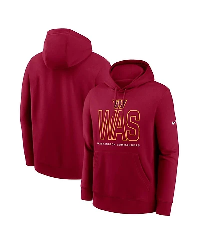 Nike Men's Burgundy Washington Commanders Busted Play Club Fleece Pullover Hoodie