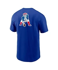 Nike Men's Royal New England Patriots Rewind Front and Back Hit Essential T-Shirt