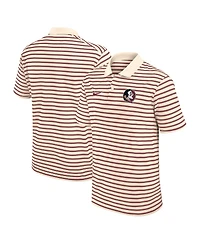 Nike Men's Cream Florida State Seminoles Solid Foundation Striped Performance Polo Shirt