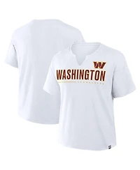 Fanatics Women's White Washington Commanders Redzone Slub Boxy T-Shirt