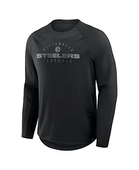 Fanatics Men's Black Pittsburgh Steelers Coverage Scheme Long Sleeve T-Shirt