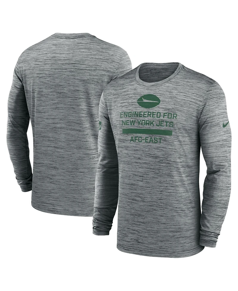 Nike Men's New York Jets Sideline Velocity Performance Long Sleeve T-Shirt