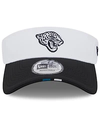 New Era Men's White/Black Jacksonville Jaguars 2025 Nfl Training Camp Adjustable Visor Hat