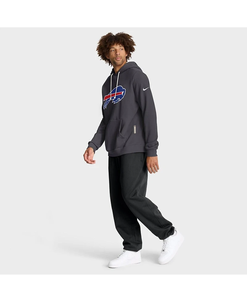 Nike Men's Anthracite Buffalo Bills Sideline Initial Home Performance Pullover Hoodie
