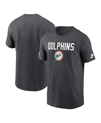 Nike Men's Anthracite Miami Dolphins Alt Pack Onside Conversion Performance T-Shirt