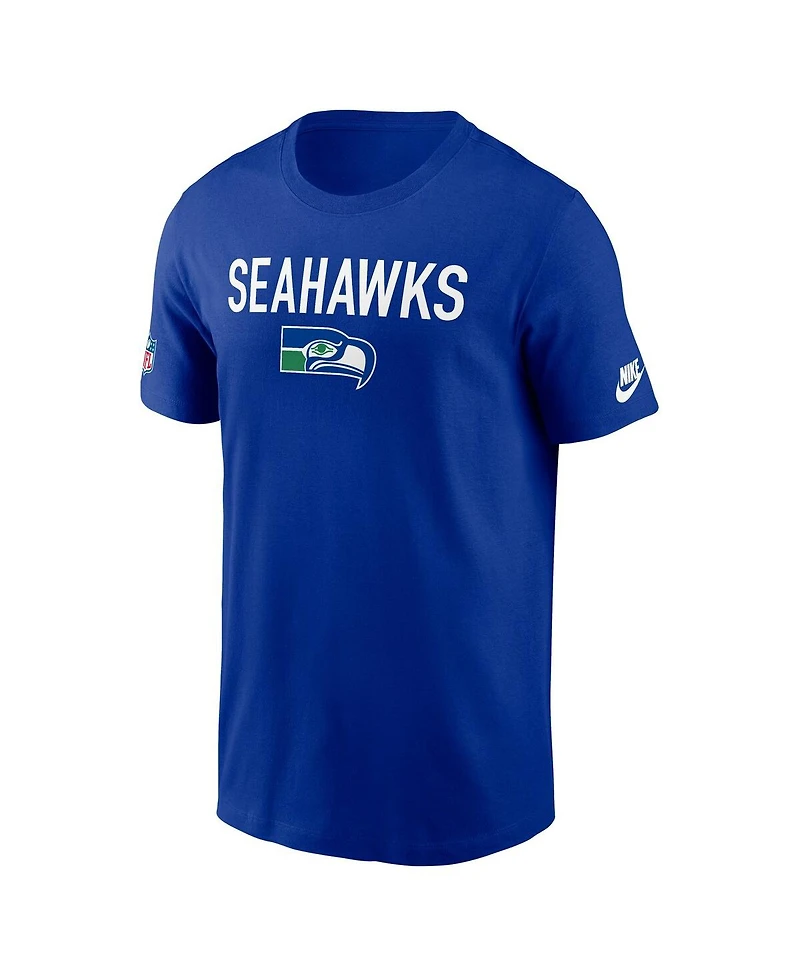 Nike Men's Royal Seattle Seahawks Alt Pack Onside Conversion Performance T-Shirt