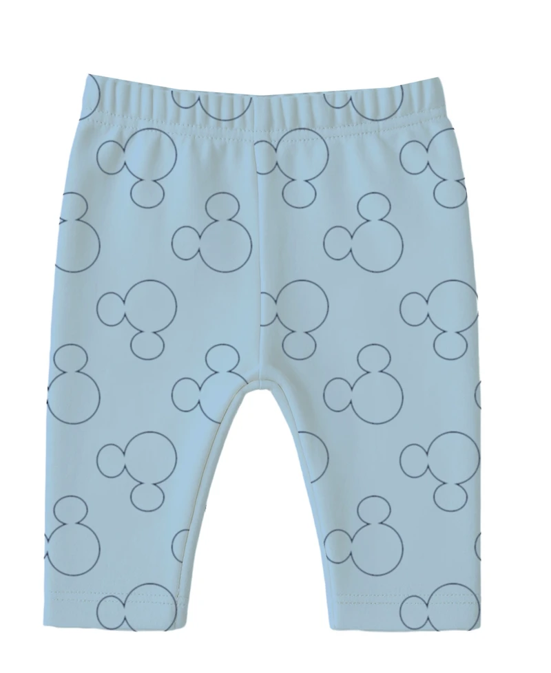 Disney Baby Boys 3-Piece Mickey Mouse Bodysuit, Pants and Hat Set