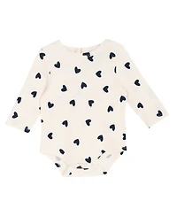 Rare Editions Baby Girls 2-Piece Heart Pocket Jumper Bodysuit Set