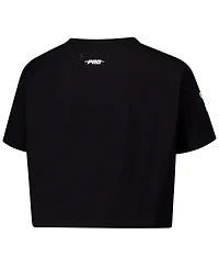 Pro Standard Women's Black Chicago Bulls Jewels Boxy Cropped T-Shirt