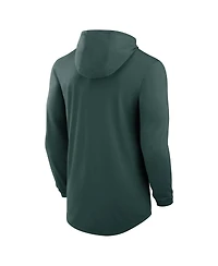 Nike Men's Green Michigan State Spartans Classic Arch Tri-Blend Performance Long Sleeve Hoodie T-Shirt