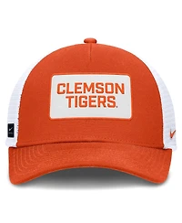 Nike Men's Orange/White Clemson Tigers 2025 On-Field Rise Patch Trucker Adjustable Hat