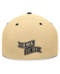 Fanatics Men's Khaki/Black Iowa Hawkeyes Balance Fitted Hat