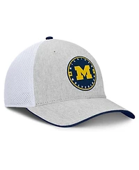 Fanatics Men's Heather Gray/White Michigan Wolverines Trigger Flex Hat