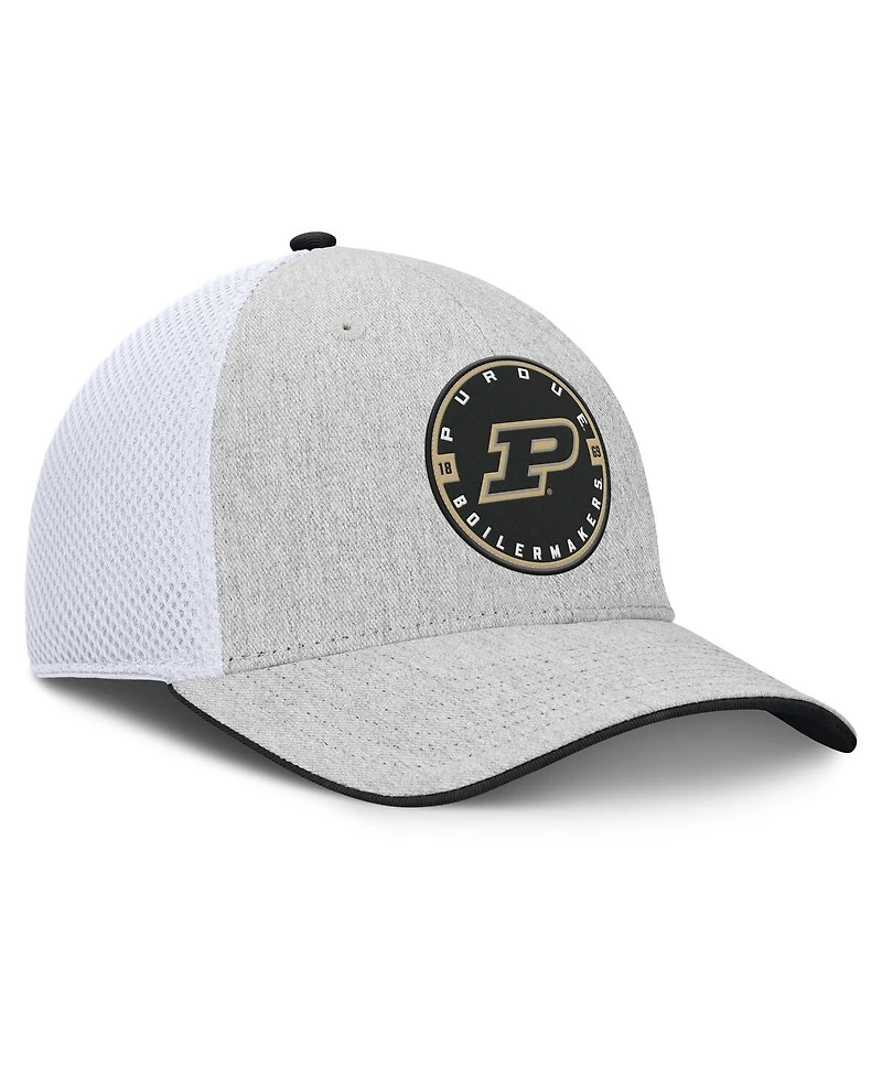 Fanatics Men's Heather Gray/White Purdue Boilermakers Trigger Flex Hat