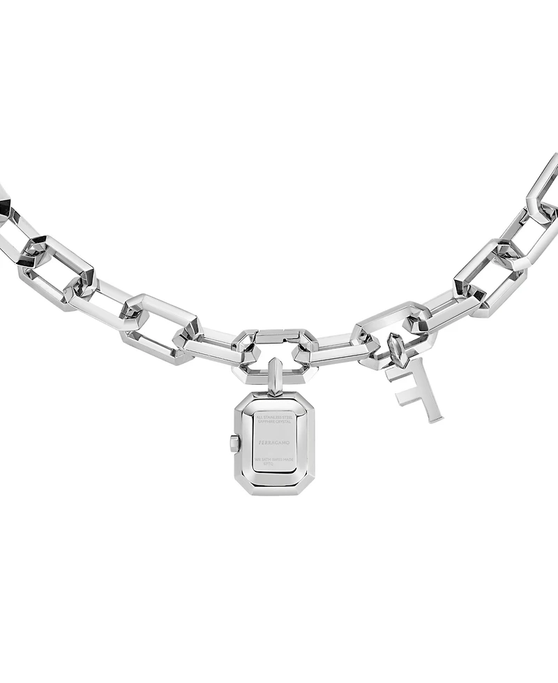 Ferragamo Women's Charm Stainless Steel Link Bracelet Watch 17mm