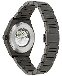 Ferragamo Men's Swiss Automatic Edge Skeleton Gunmetal Ion Plated Bracelet Watch 42mm
