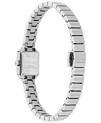 Ferragamo Women's Swiss Crystal Petite Stainless Steel Bracelet Watch 15x20mm