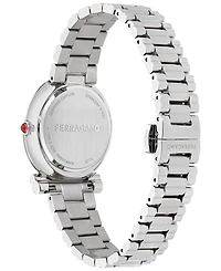 Gancini Twisted Women's Stainless Steel Case Pink Mother of Pearl Bracelet Watch 32MM