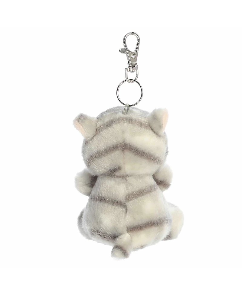 Aurora Mini Silver Kitty Palm Pals Adorable Clip-On Gray 4"