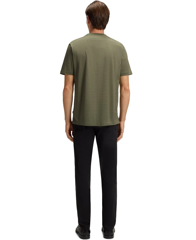 Boss by Hugo Men's Mercerized-Cotton Monogram T-Shirt