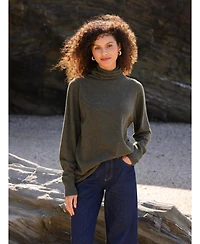 Celtic & Co. Women's Geelong Wool Slouch Turtleneck Sweater