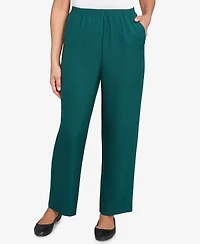 Alfred Dunner Petite Classic Poly Accord Short Length Pants