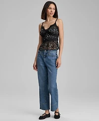 And Now This Women's Lace-Trim Tie-Back Tank, Macy's Exclusive
