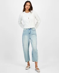 And Now This Women's Soutache-Trim Cropped Cardigan, Macy's Exclusive