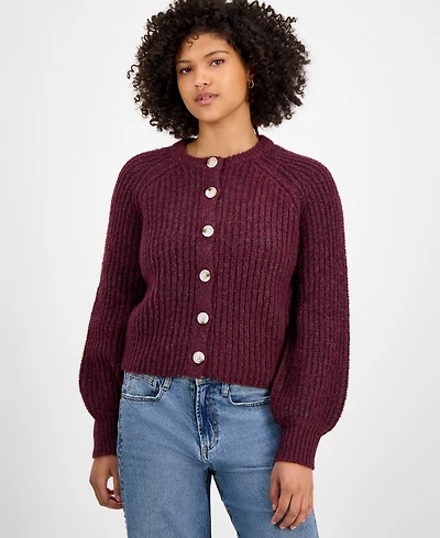 And Now This Women's Shaker Stitch Button-Front Cardigan, Macy's Exclusive