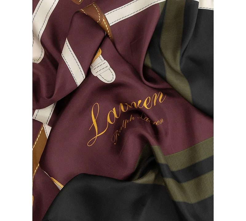 Lauren Ralph Lauren Modern Belting Square Silk Scarf