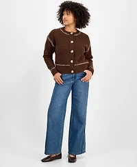 And Now This Women's Whip Stitch Button-Front Cardigan, Macy's Exclusive