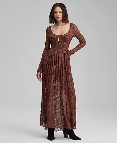 And Now This Women's Lace Scoop-Neck Maxi Dress, Macy's Exclusive