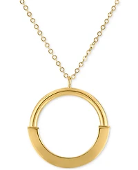 Circle 18" Pendant Necklace in 10k Yellow Gold