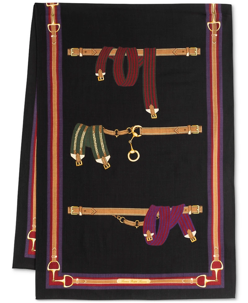 Lauren Ralph Equestrian Ribbon Wrap Scarf