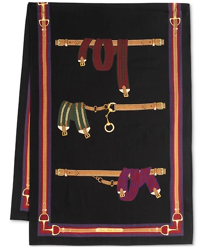 Lauren Ralph Equestrian Ribbon Wrap Scarf