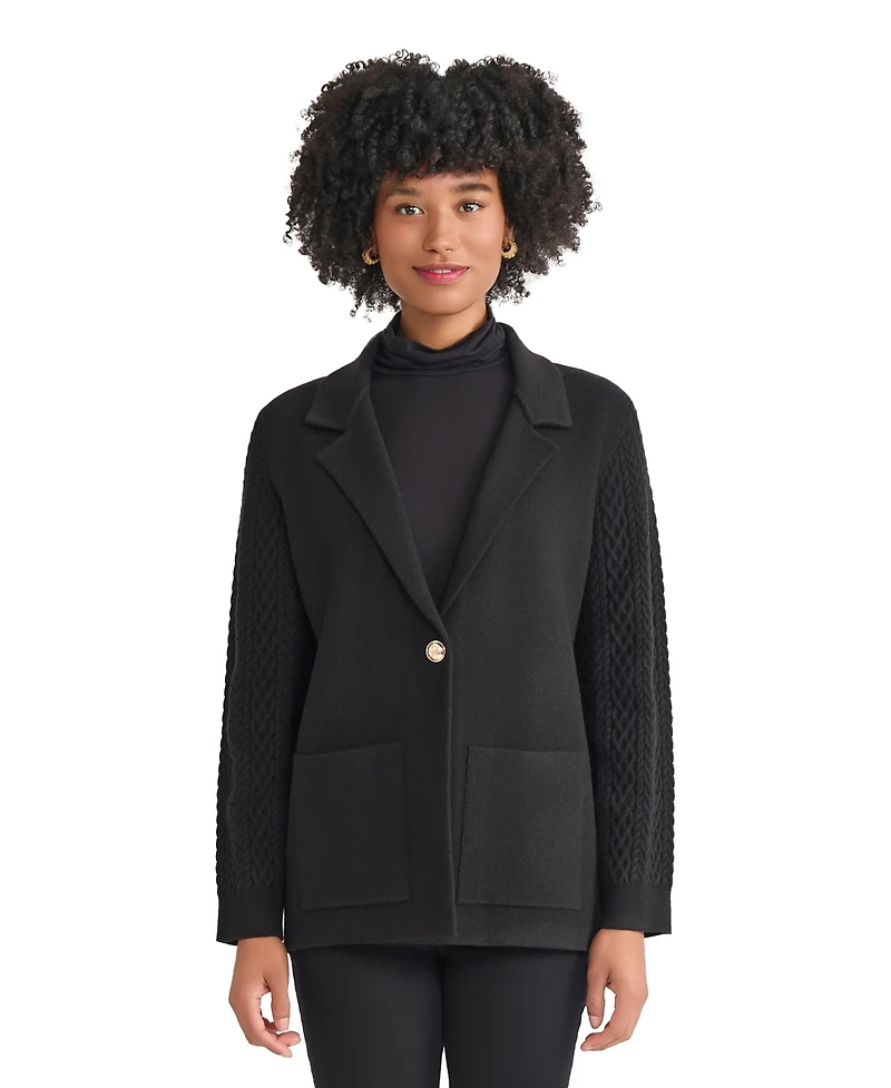 Jones New York Women's Long Sleeve One-Button Blazer