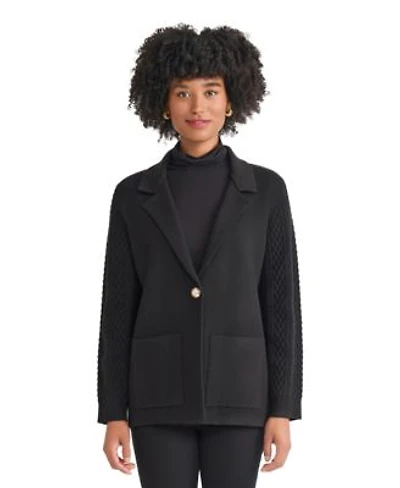 Jones New York Womens Knit Long Sleeve One Button Blazer Pxs Xl