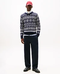Tommy Hilfiger Men's Fair Isle Crewneck Long Sleeve Sweater