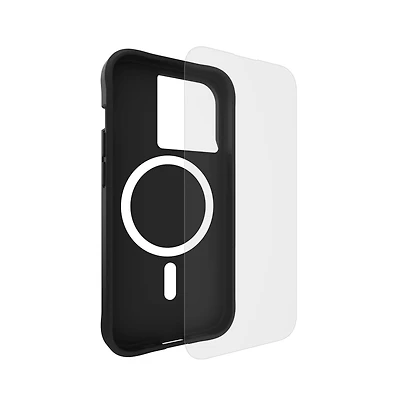 Case-Mate Protection Pack Tough Case and Glass Screen Protector for Apple iPhone 15 Pro-Clear