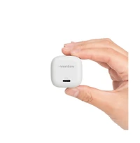 Ventev 30W Ultrafast Usb C Mini GaN Wall Charger and Usb C to Usb C Cable-White